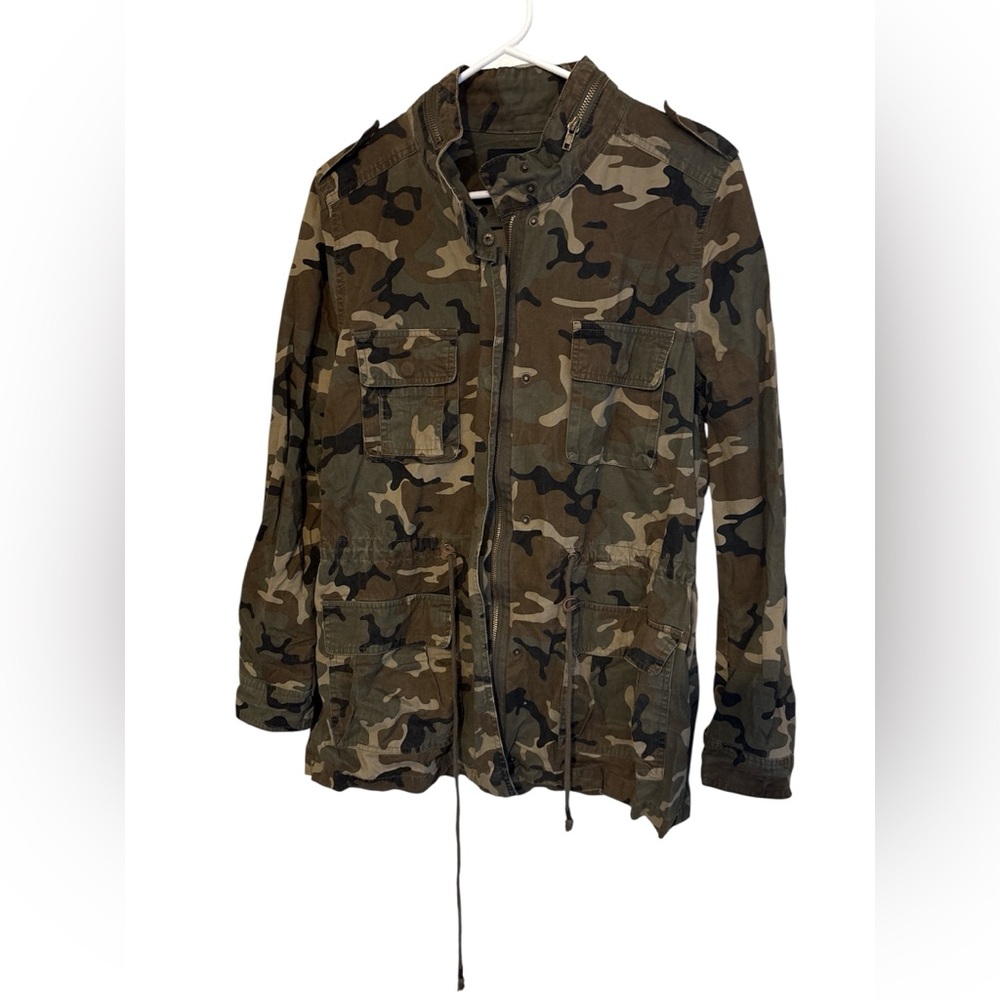 Love Tree Green and Brown Military Field Jacket